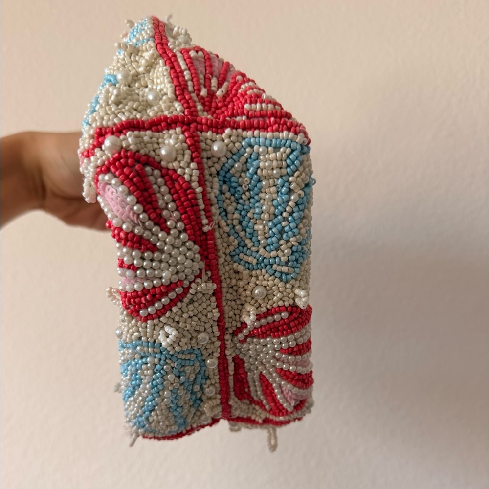 Beaded Shell Design Clutch - Picture 3 of 4